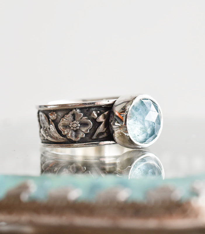 Anillo Iris Aguamarina