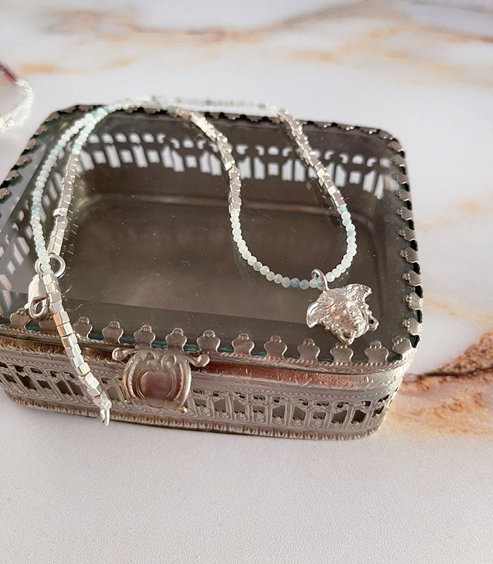 Collar Gemo Medusa Aguamarina