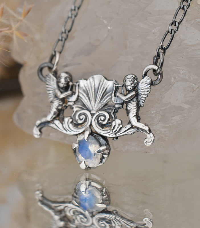 Gargantilla Angelitos Celestiales Piedra Luna