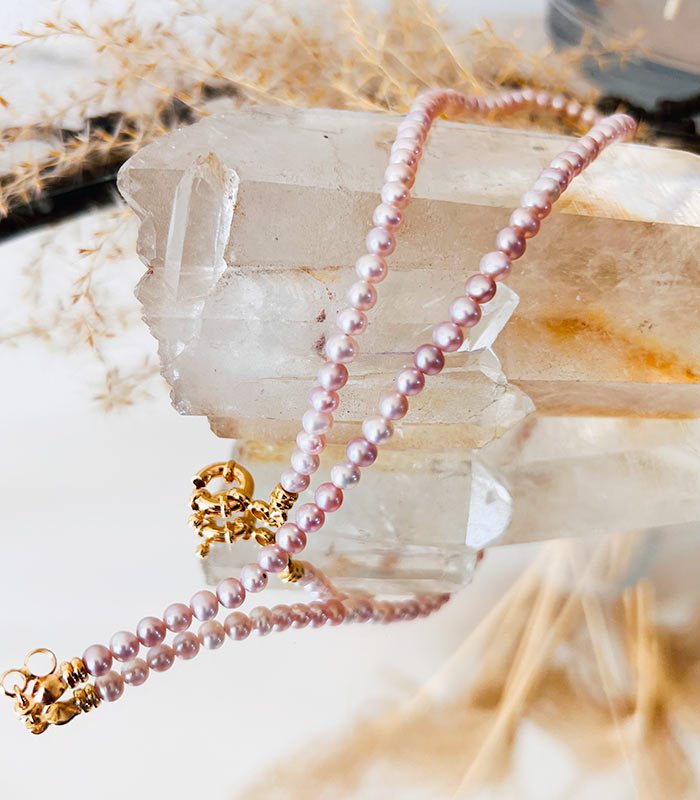 Chocker Perlas Rosa