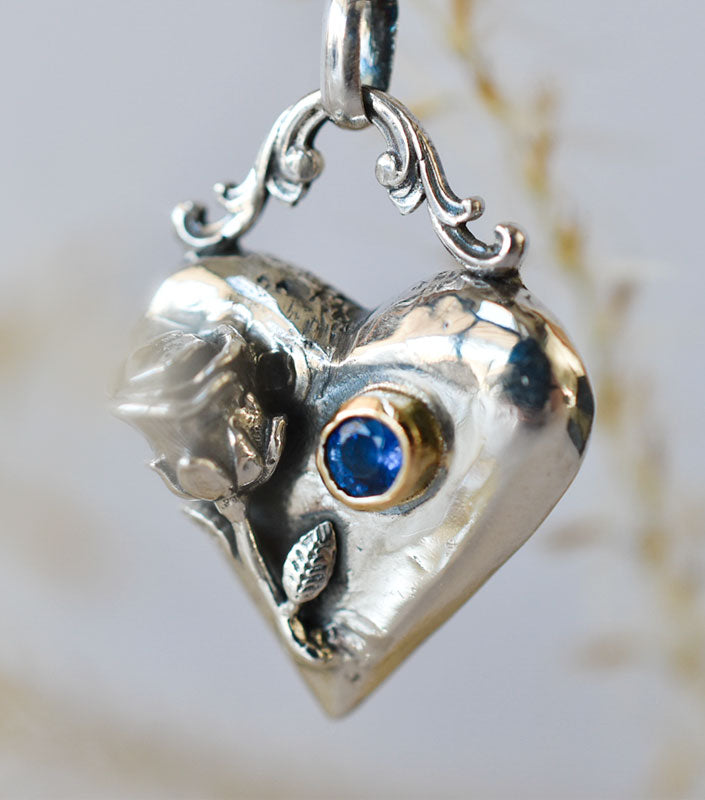Collar Corazón Zafiro