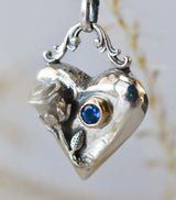 Collar Corazón Zafiro