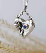 Collar Corazón Zafiro