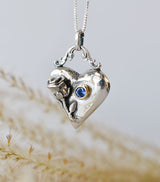 Collar Corazón Zafiro
