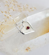Collar Corazón Rubi
