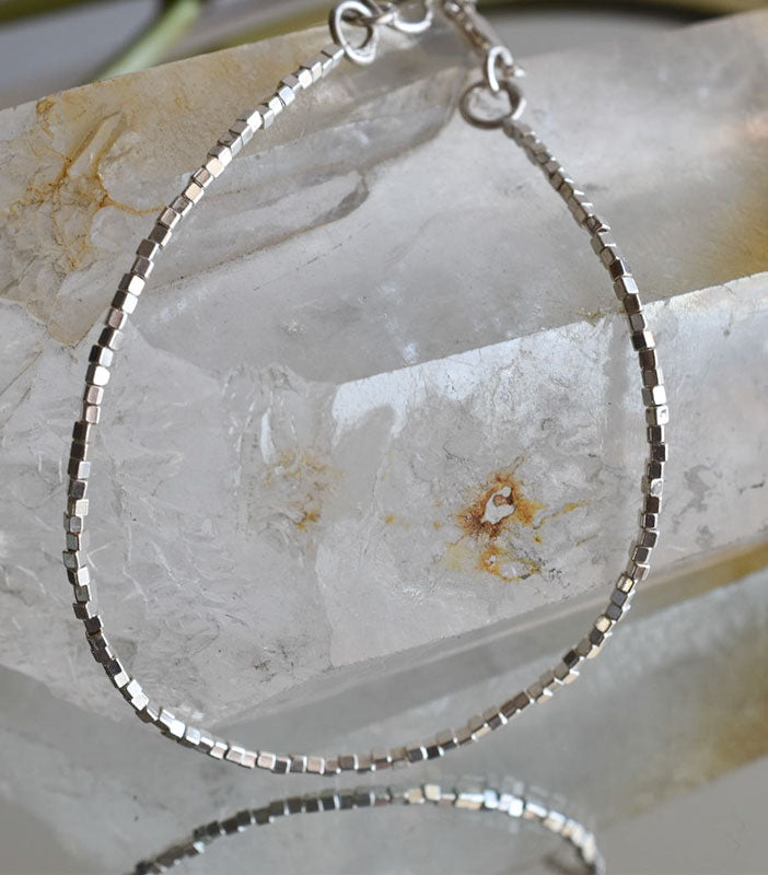 Pulsera  Mostacillas de Plata