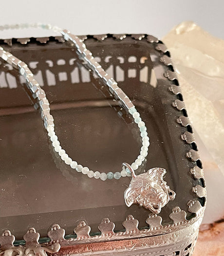 Collar Gemo Medusa Aguamarina