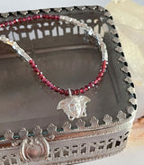 Garnet Medusa Gem Necklace