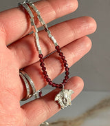 Garnet Medusa Gem Necklace